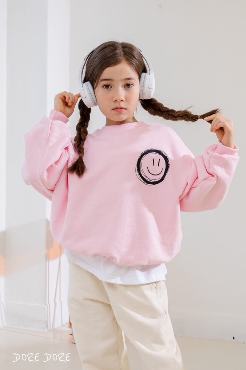 Dore Dore - Korean Children Fashion - #littlefashionista - Smile Zig Zag Sweatshirt