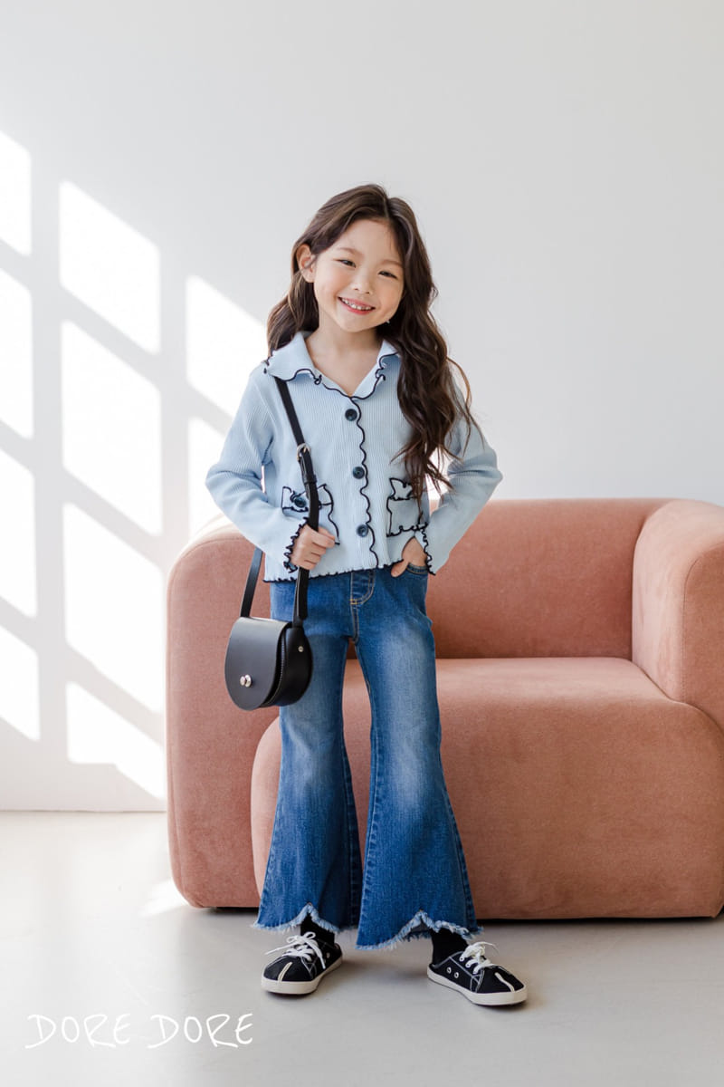 Dore Dore - Korean Children Fashion - #prettylittlegirls - Coco Rib Collar Tee - 12