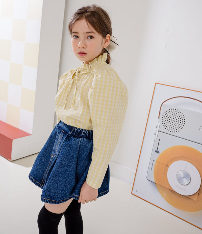 Dore Dore - Korean Children Fashion - #todddlerfashion - Spring Dorosi Denim Skirt Pants - 6