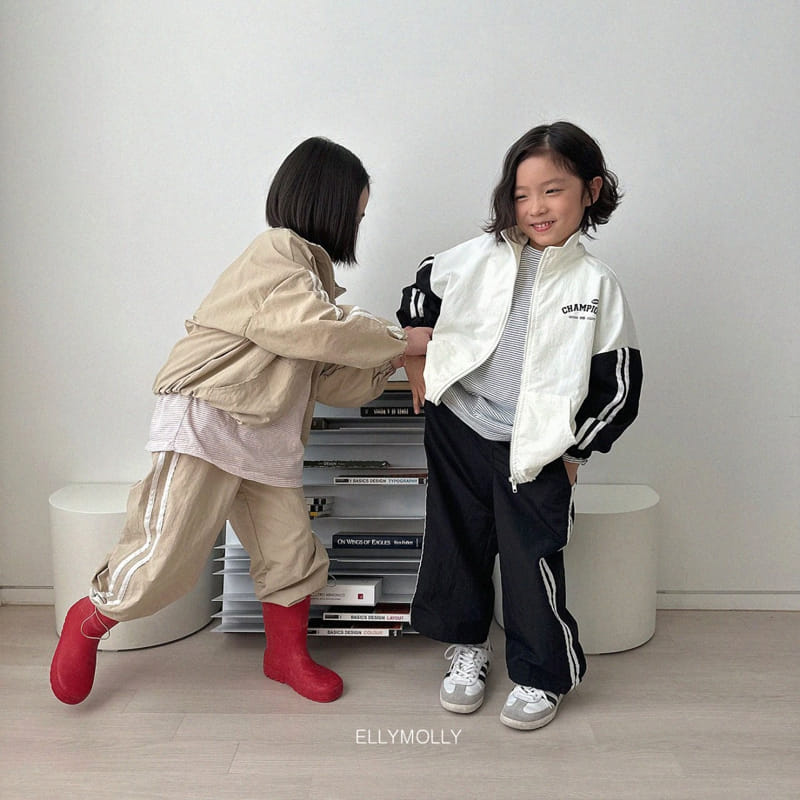 Ellymolly - Korean Children Fashion - #Kfashion4kids - Champion Two Stripes Windbreaker - 2