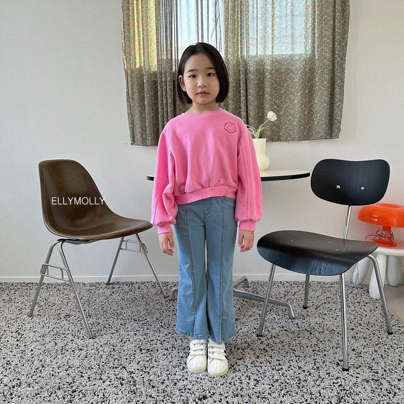 Ellymolly - Korean Children Fashion - #Kfashion4kids - Crop Embroidery Sweatshirt - 7