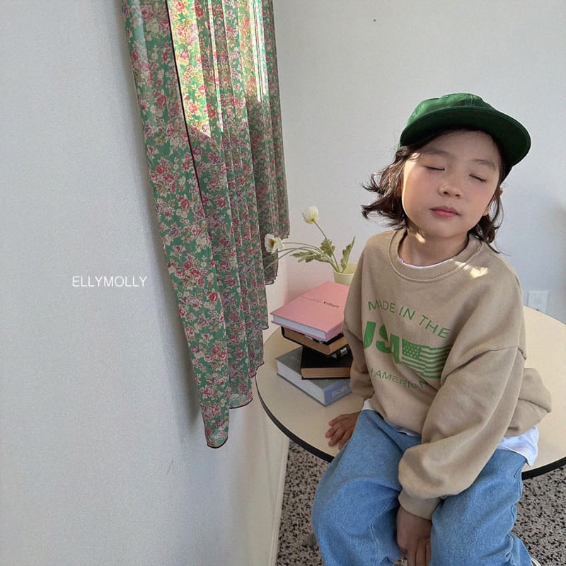 Ellymolly - Korean Children Fashion - #childofig - USA Sweatshirt - 2