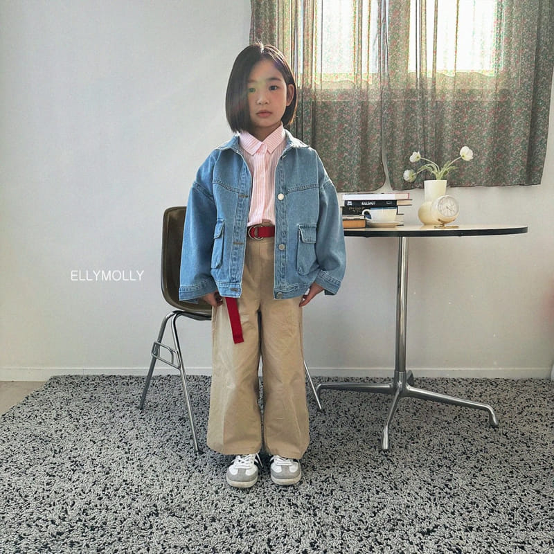 Ellymolly - Korean Children Fashion - #fashionkids - Ccamel Stripes Shirt - 4