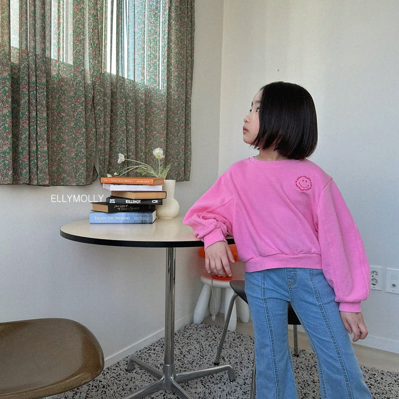 Ellymolly - Korean Children Fashion - #kidzfashiontrend - Crop Embroidery Sweatshirt - 6