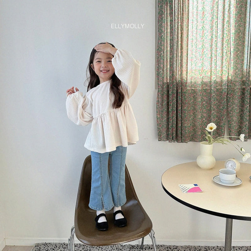 Ellymolly - Korean Children Fashion - #magicofchildhood - Embo Shirring Blouse - 3