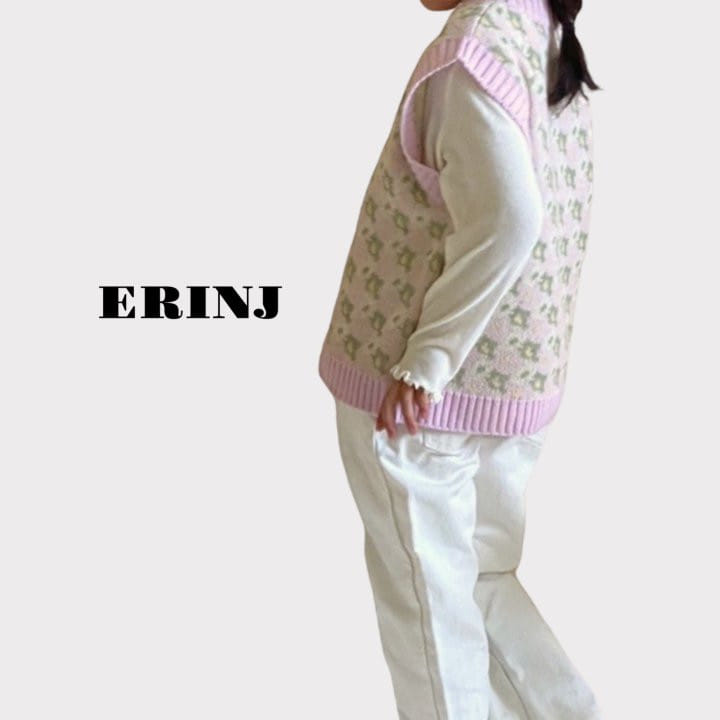 Erin J - Korean Children Fashion - #Kfashion4kids - Flower Knit Vest - 6