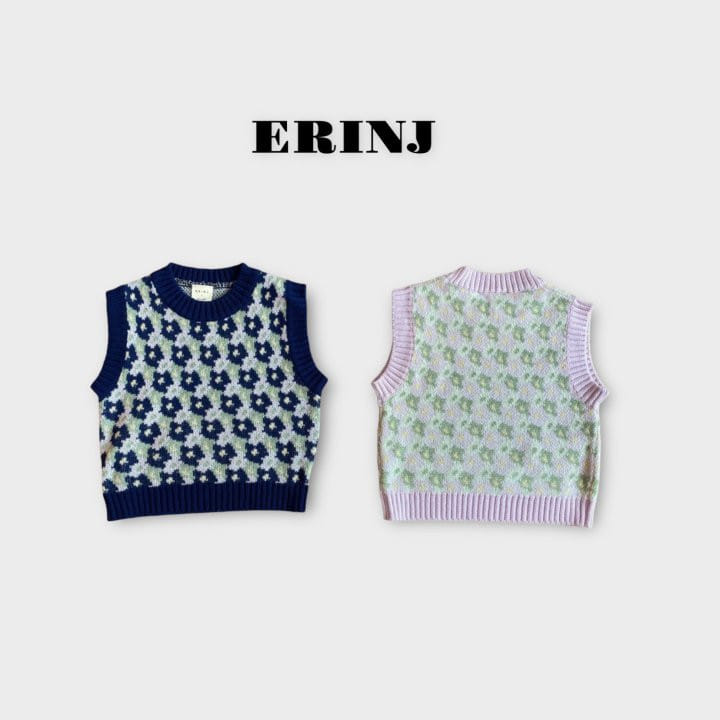 Erin J - Korean Children Fashion - #discoveringself - Flower Knit Vest