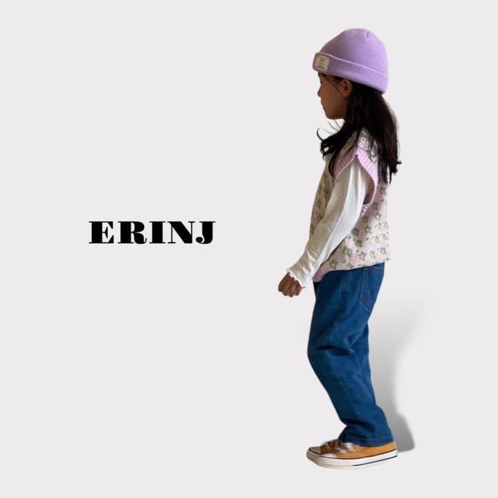 Erin J - Korean Children Fashion - #kidsshorts - Flower Knit Vest - 3