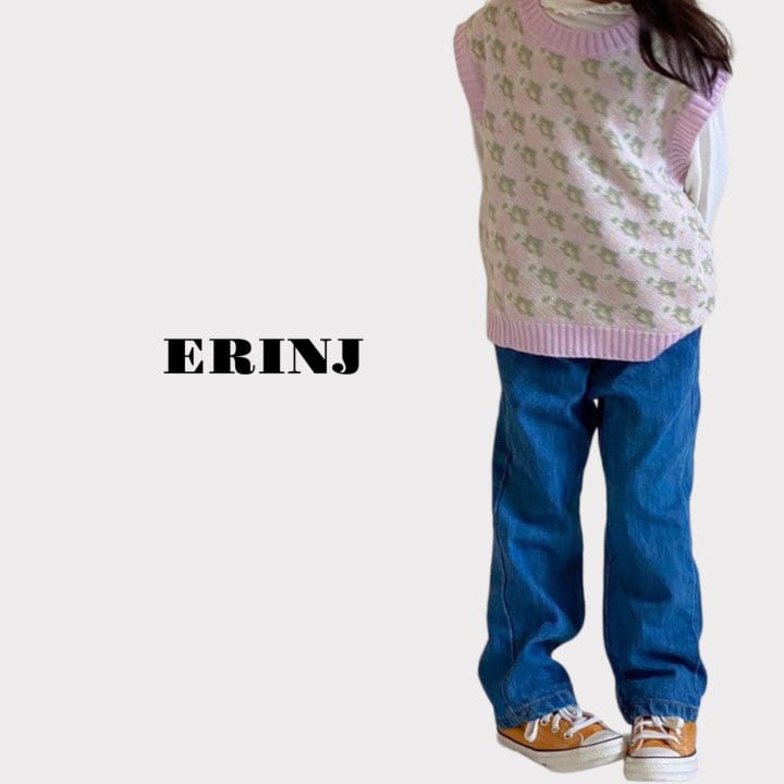 Erin J - Korean Children Fashion - #kidsshorts - Flower Knit Vest - 4