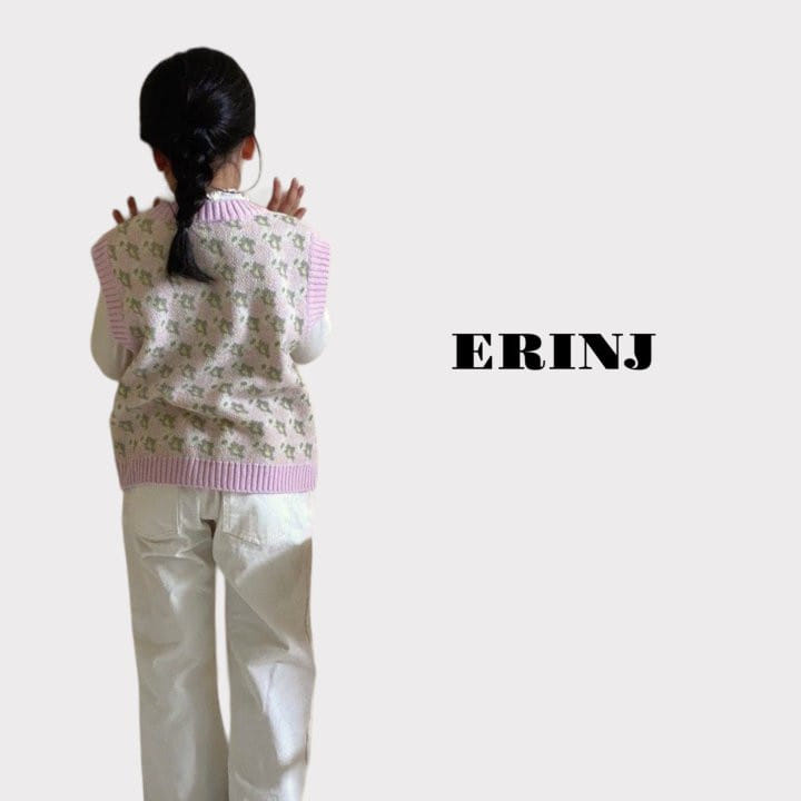 Erin J - Korean Children Fashion - #kidzfashiontrend - Flower Knit Vest - 5