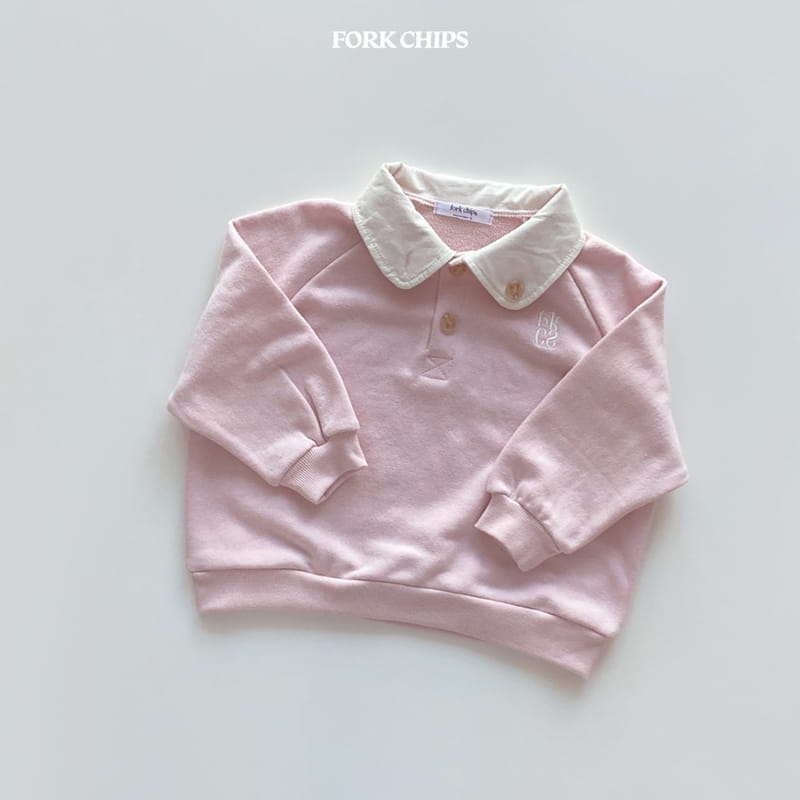 Fork Chips - Korean Children Fashion - #magicofchildhood - Hake Collar Sweatshirt