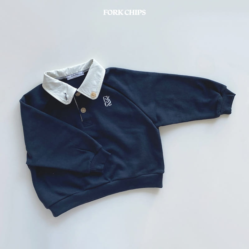 Fork Chips - Korean Children Fashion - #minifashionista - Hake Collar Sweatshirt - 2