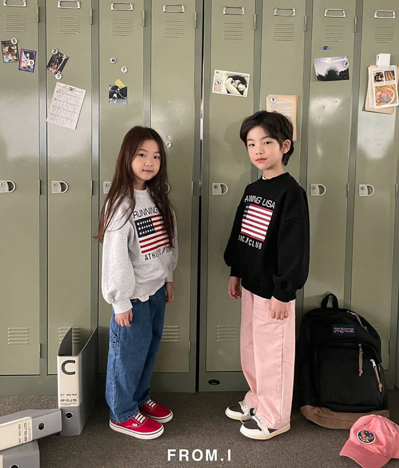 From I - Korean Children Fashion - #Kfashion4kids - Running USA Sweatshirt - 3