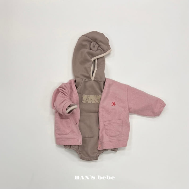 Han's - Korean Baby Fashion - #babyboutiqueclothing - Bebe Pocket Raglan Bodysuit - 3