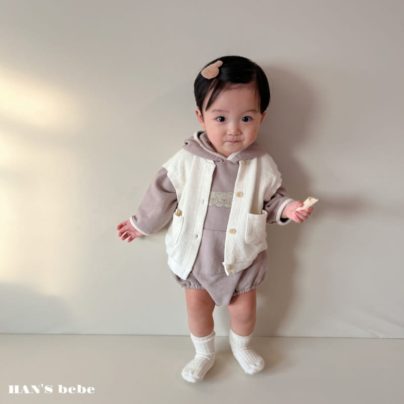 Han's - Korean Baby Fashion - #babygirlfashion - Bebe Pocket Raglan Bodysuit - 7