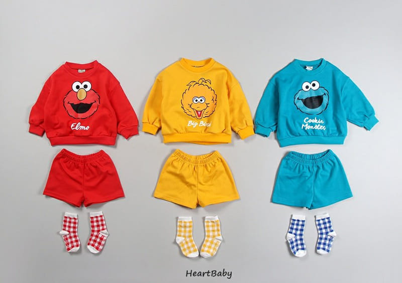 Heart Baby - Korean Children Fashion - #stylishchildhood - Sesemi Short Top Bottom Set