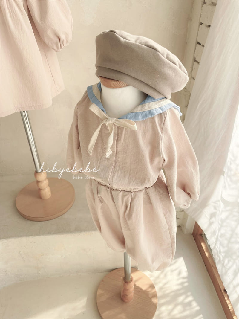 Hi Byebebe - Korean Baby Fashion - #babyfever - Lemain Collar Top Bottom Set - 9