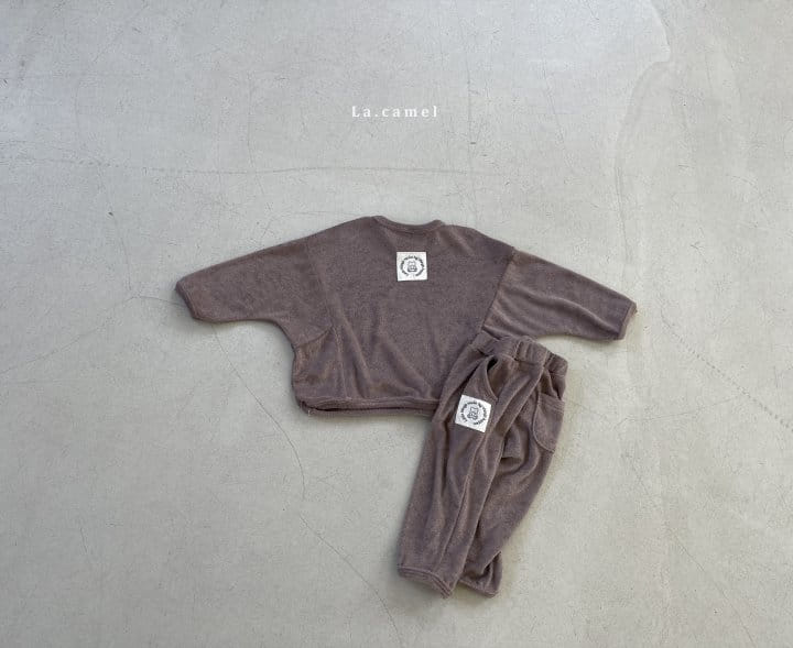 La Camel - Korean Children Fashion - #discoveringself - Latte Top Bottom Set - 4