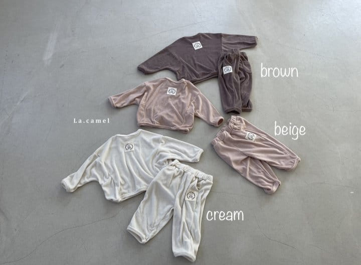 La Camel - Korean Children Fashion - #magicofchildhood - Latte Top Bottom Set - 10