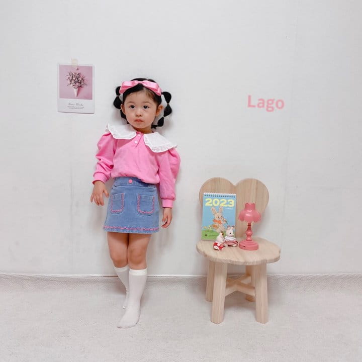 Lago - Korean Children Fashion - #Kfashion4kids - Lover Collar Tee - 7