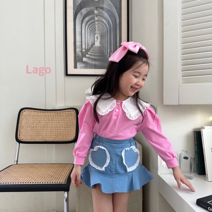 Lago - Korean Children Fashion - #designkidswear - Lover Collar Tee