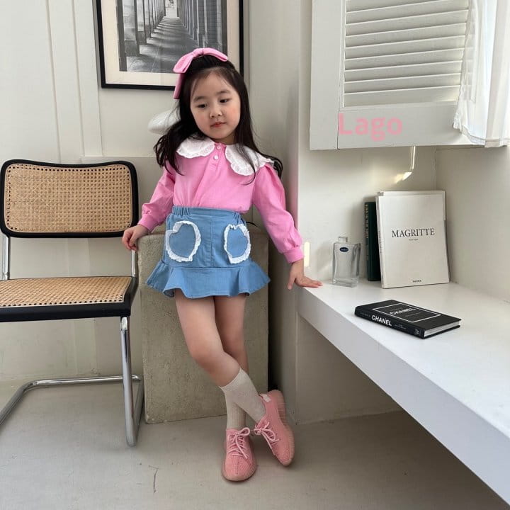 Lago - Korean Children Fashion - #discoveringself - Lover Collar Tee - 2