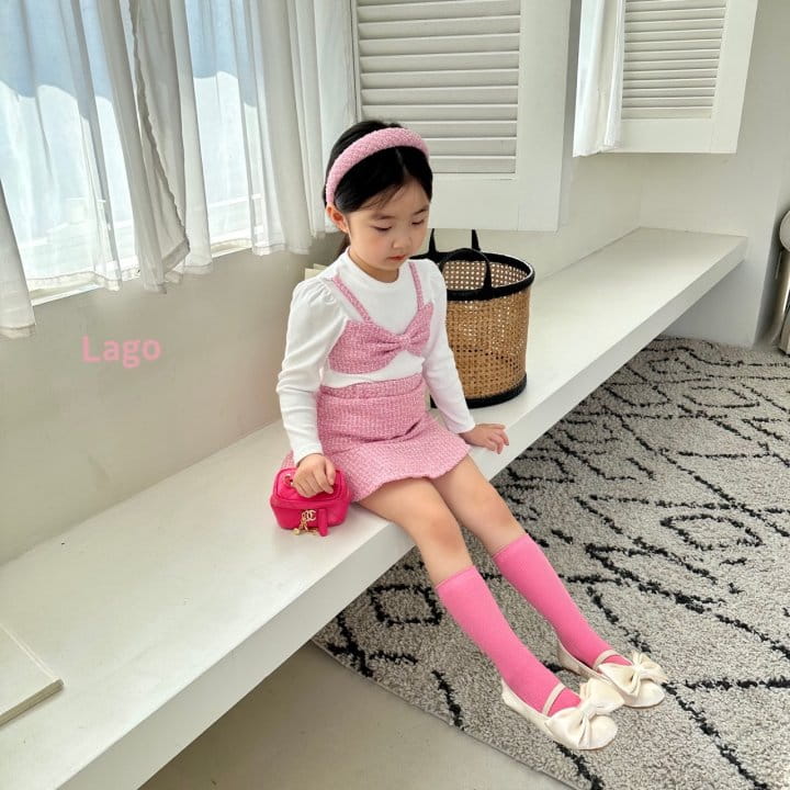 Lago - Korean Children Fashion - #fashionkids - Ribbon Twid Top Bottom Set