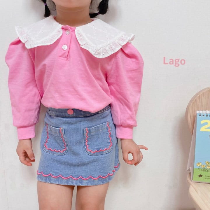 Lago - Korean Children Fashion - #littlefashionista - Lover Collar Tee - 8