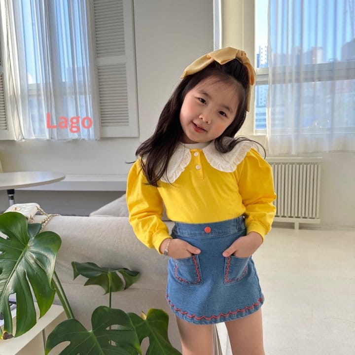 Lago - Korean Children Fashion - #magicofchildhood - Lover Collar Tee - 9