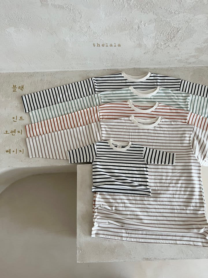 Lala - Korean Women Fashion - #momslook - Mom Tin Stripes Tee - 9