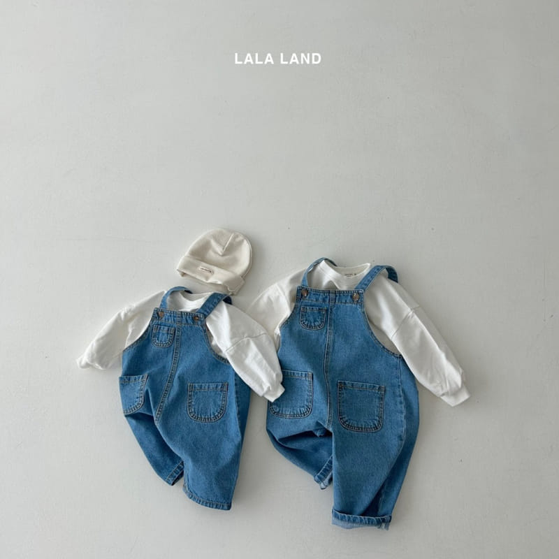 Lalaland - Korean Baby Fashion - #babyboutique - Bebe Pocket Denim Dungarees - 10