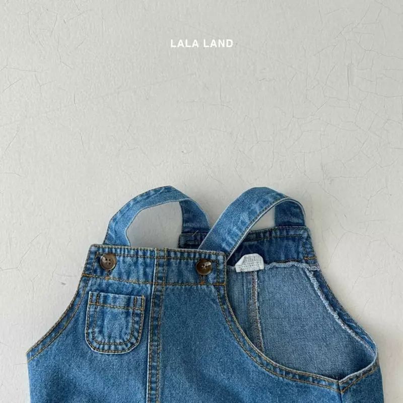 Lalaland - Korean Baby Fashion - #babywear - Bebe Pocket Denim Dungarees - 6