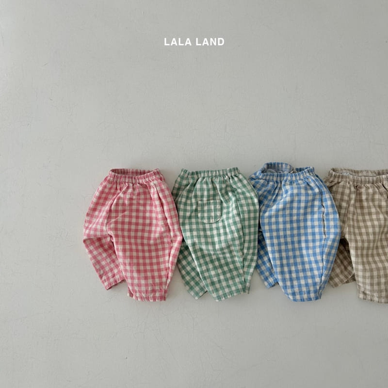 Lalaland - Korean Baby Fashion - #onlinebabyboutique - Bebe Check Pants - 3