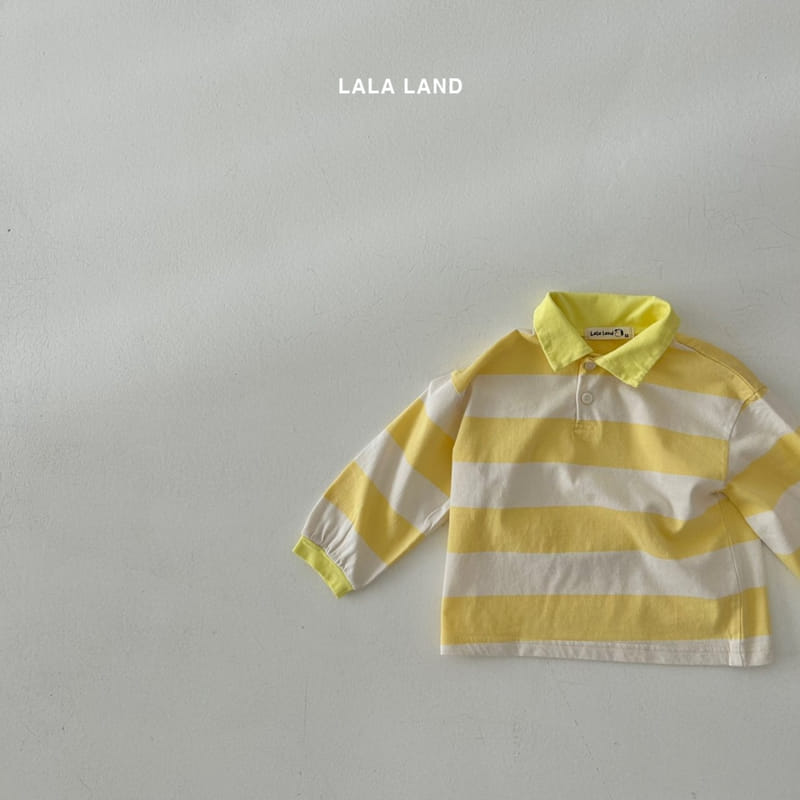 Lalaland - Korean Children Fashion - #magicofchildhood - Rugby Collar Tee - 10