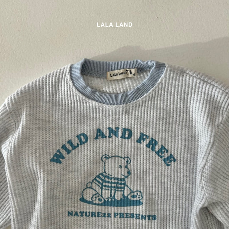 Lalaland - Korean Children Fashion - #magicofchildhood - Waffle Top Bottom Set - 6