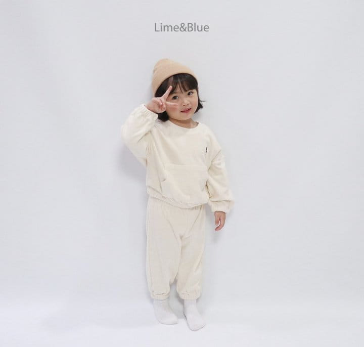 Lime & Blue - Korean Children Fashion - #minifashionista - Lapa Club Terry Top Bottom Set - 12