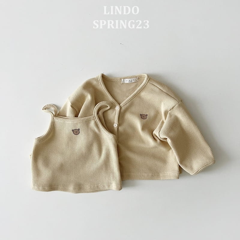 Lindo - Korean Children Fashion - #discoveringself - Mini Bear Waffle Top Bottom Set