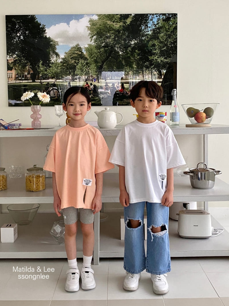 Matilda & Lee - Korean Children Fashion - #Kfashion4kids - Change Label Slit Tee - 3