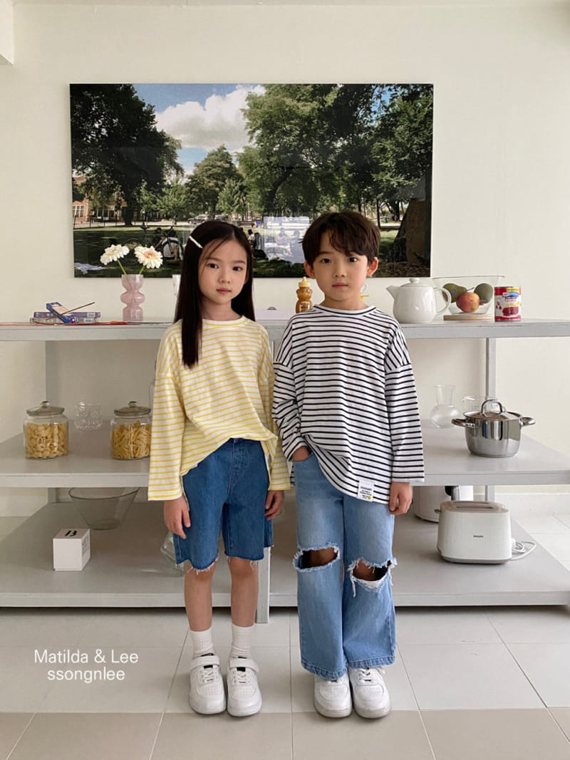 Matilda & Lee - Korean Children Fashion - #Kfashion4kids - Stripes Label Tee - 2