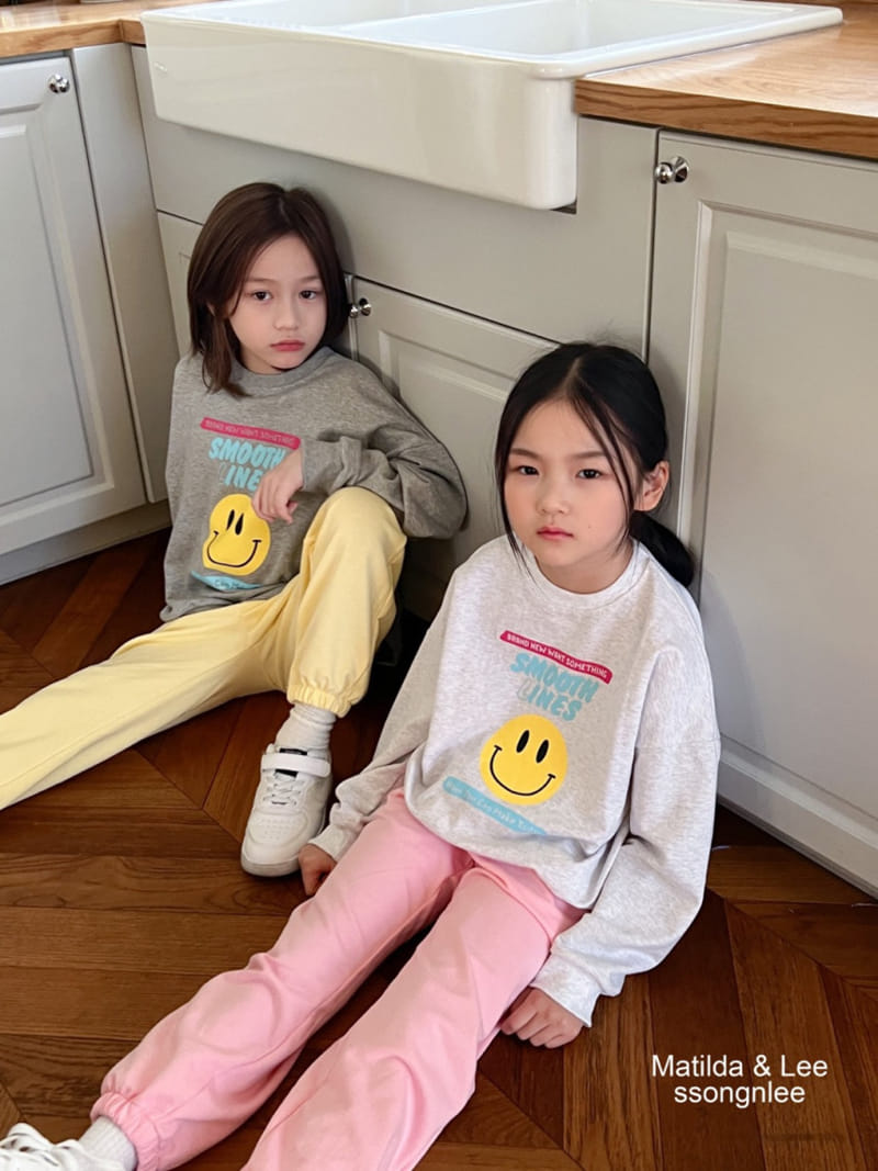 Matilda & Lee - Korean Children Fashion - #childofig - Smile Jogger Top Bottom Set - 12