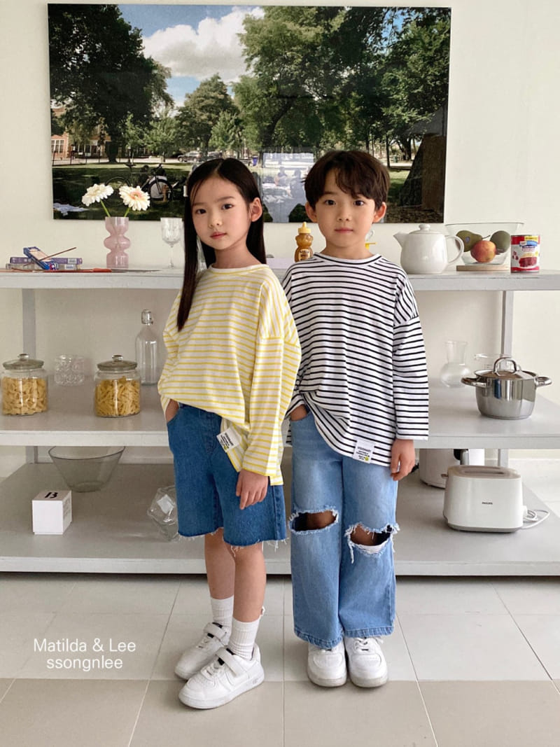 Matilda & Lee - Korean Children Fashion - #childofig - Stripes Label Tee - 10