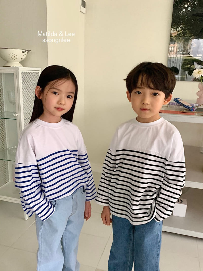 Matilda & Lee - Korean Children Fashion - #childofig - Smile Cutting Stripes Tee - 12