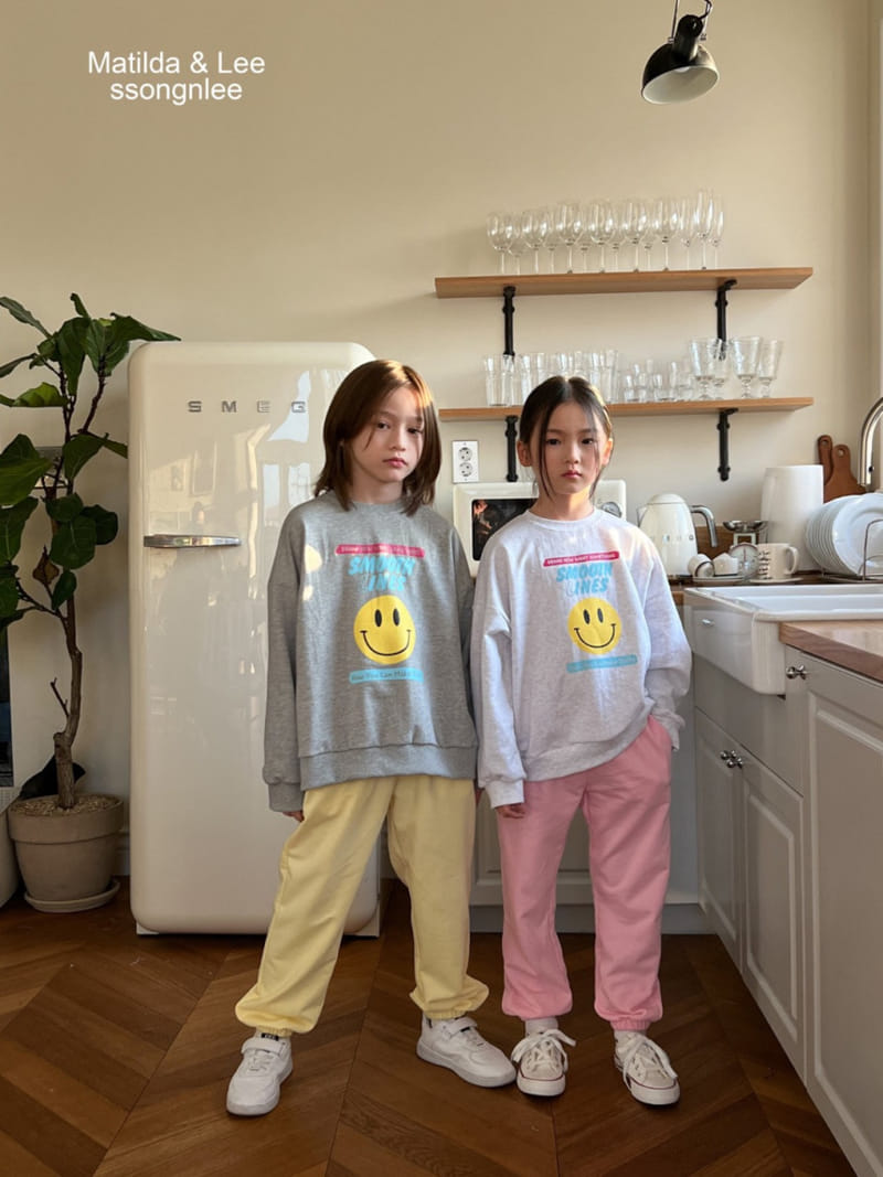 Matilda & Lee - Korean Children Fashion - #discoveringself - Smile Jogger Top Bottom Set