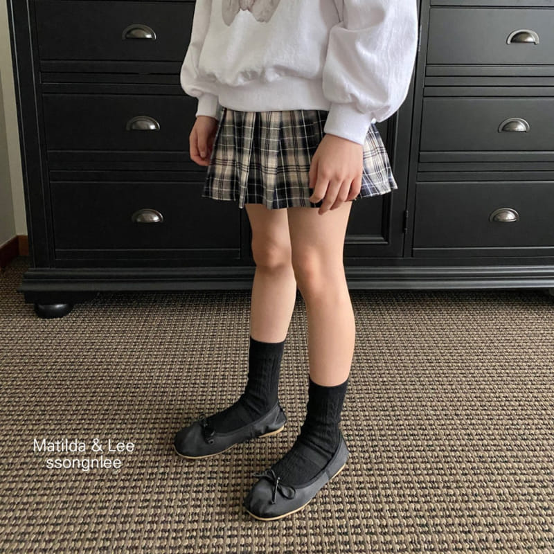 Matilda & Lee - Korean Children Fashion - #discoveringself - Check Wrinkle Skirt - 7