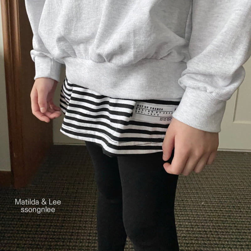 Matilda & Lee - Korean Children Fashion - #discoveringself - Stripes Skirt Leggings - 6