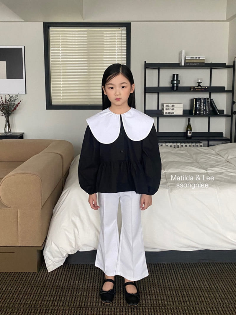 Matilda & Lee - Korean Children Fashion - #discoveringself - Circle Collar Blouse - 2