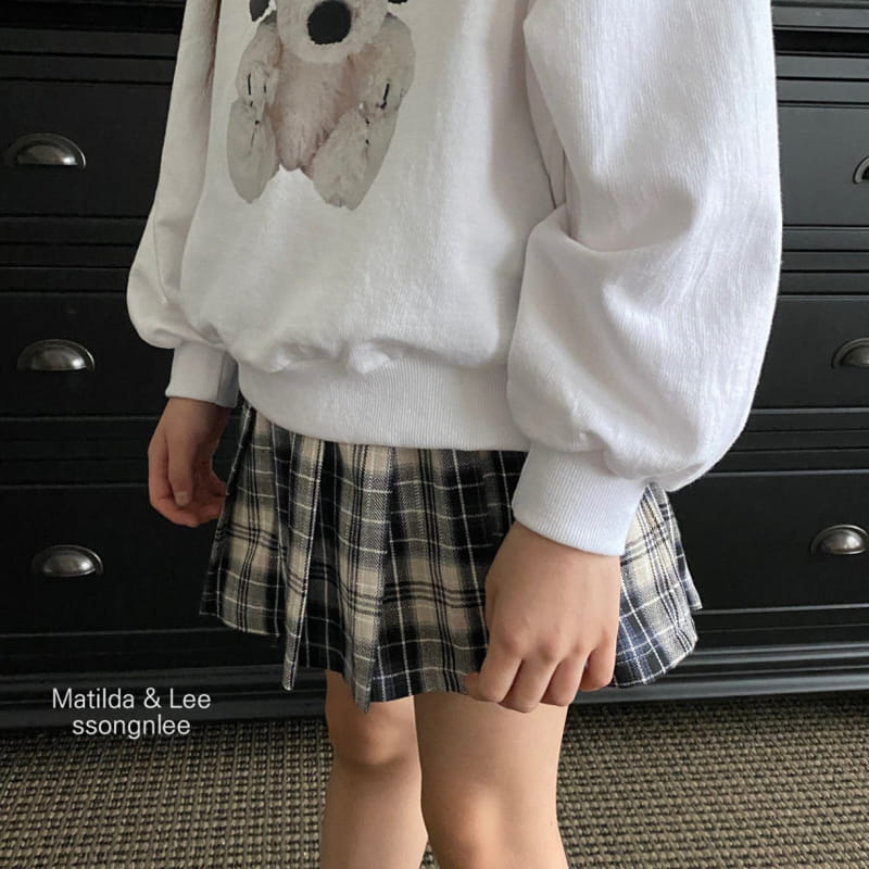 Matilda & Lee - Korean Children Fashion - #fashionkids - Check Wrinkle Skirt - 8