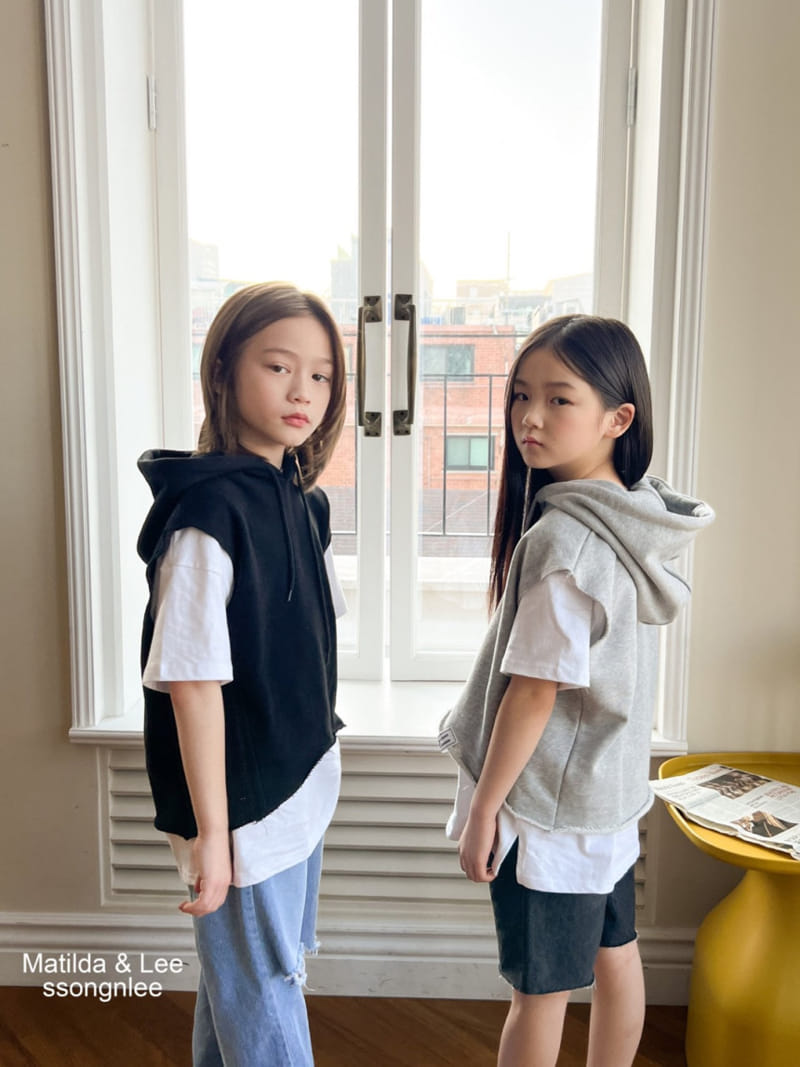 Matilda & Lee - Korean Children Fashion - #fashionkids - Hoody Label Vest - 10