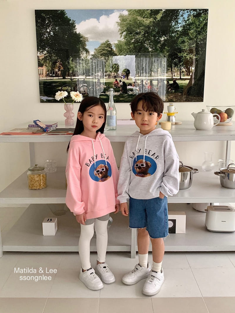 Matilda & Lee - Korean Children Fashion - #kidsshorts - Baby Bear Hoody Tee - 9