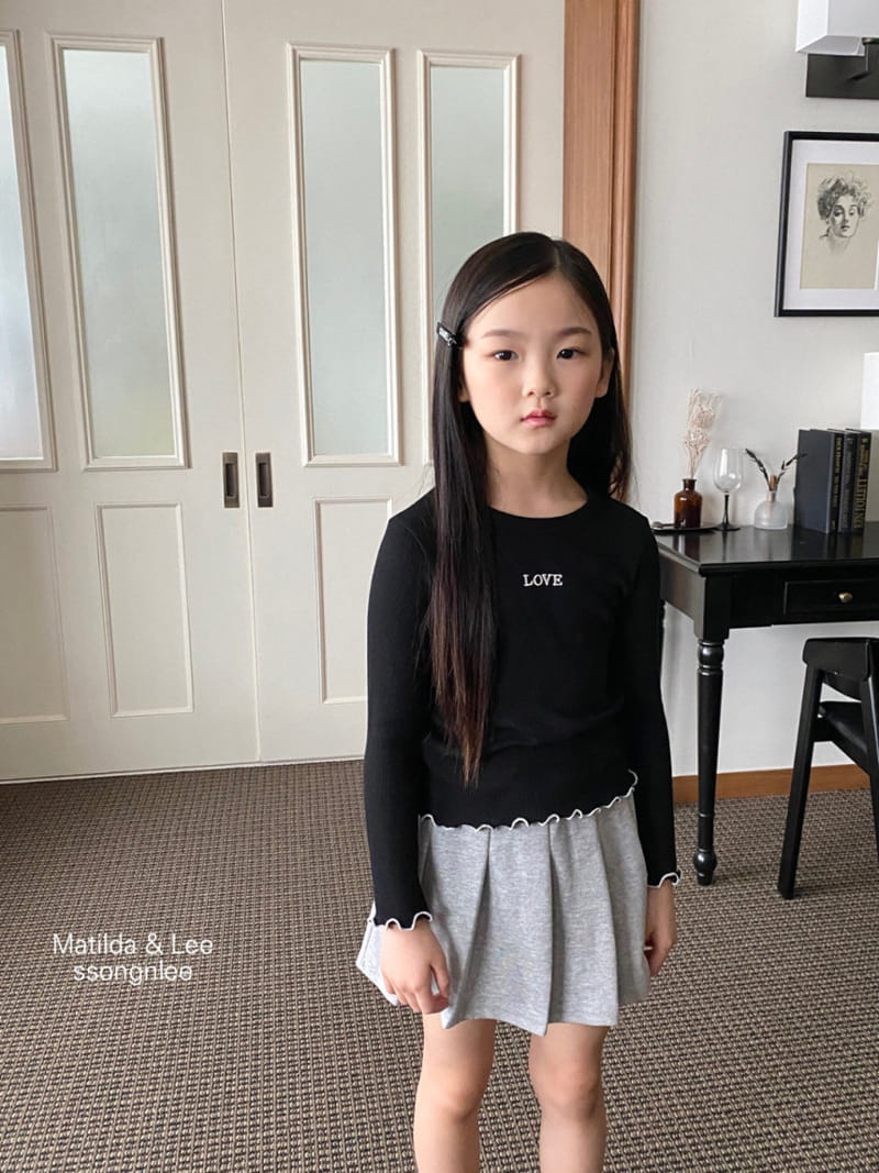 Matilda & Lee - Korean Children Fashion - #kidsshorts - Love Rib Tee